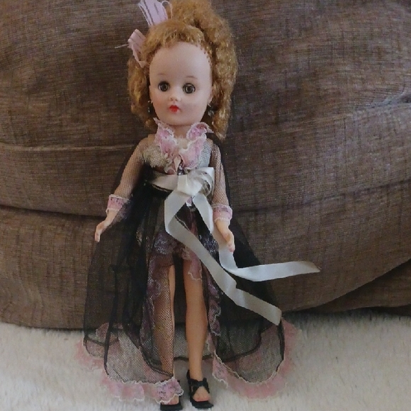 Elegant Black and Pink Doll with Accessories